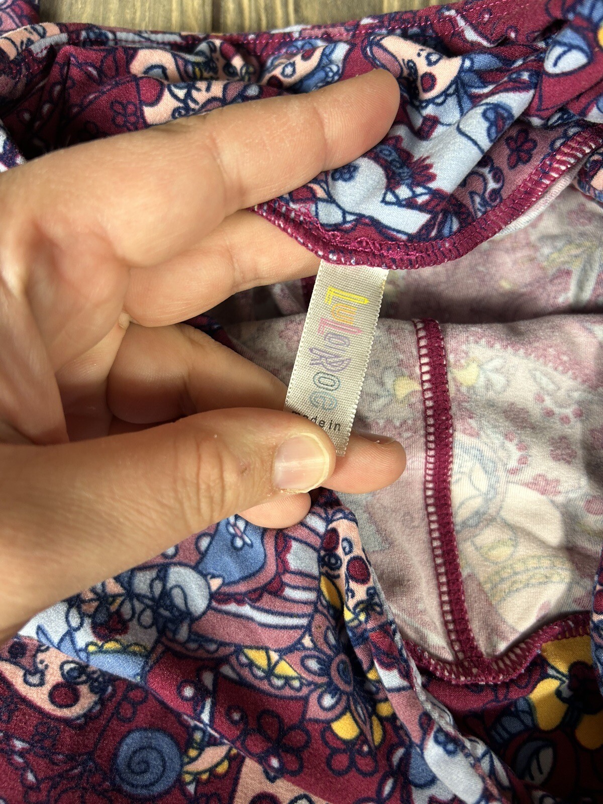 Lularoe Maroon Nesting Dolls Leggings Tall And Curvy eBay