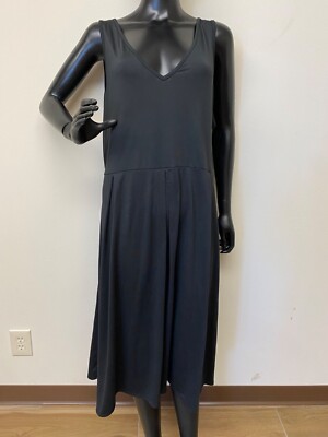 24seven Comfort Apparel Plus Size MIDI Fit and Flare Pocket Dress - Black  Size 2 | eBay