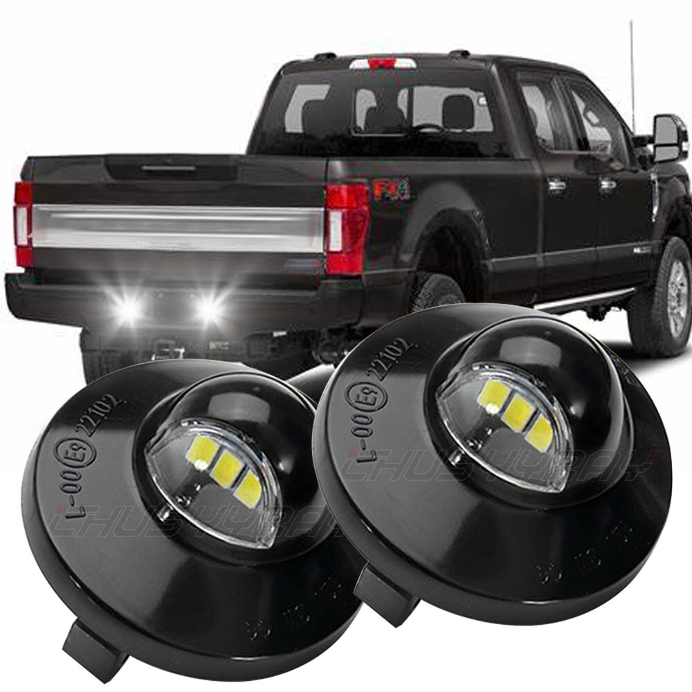 Pair LED License Plate Light Rear Tag Lamp Assembly For 1990