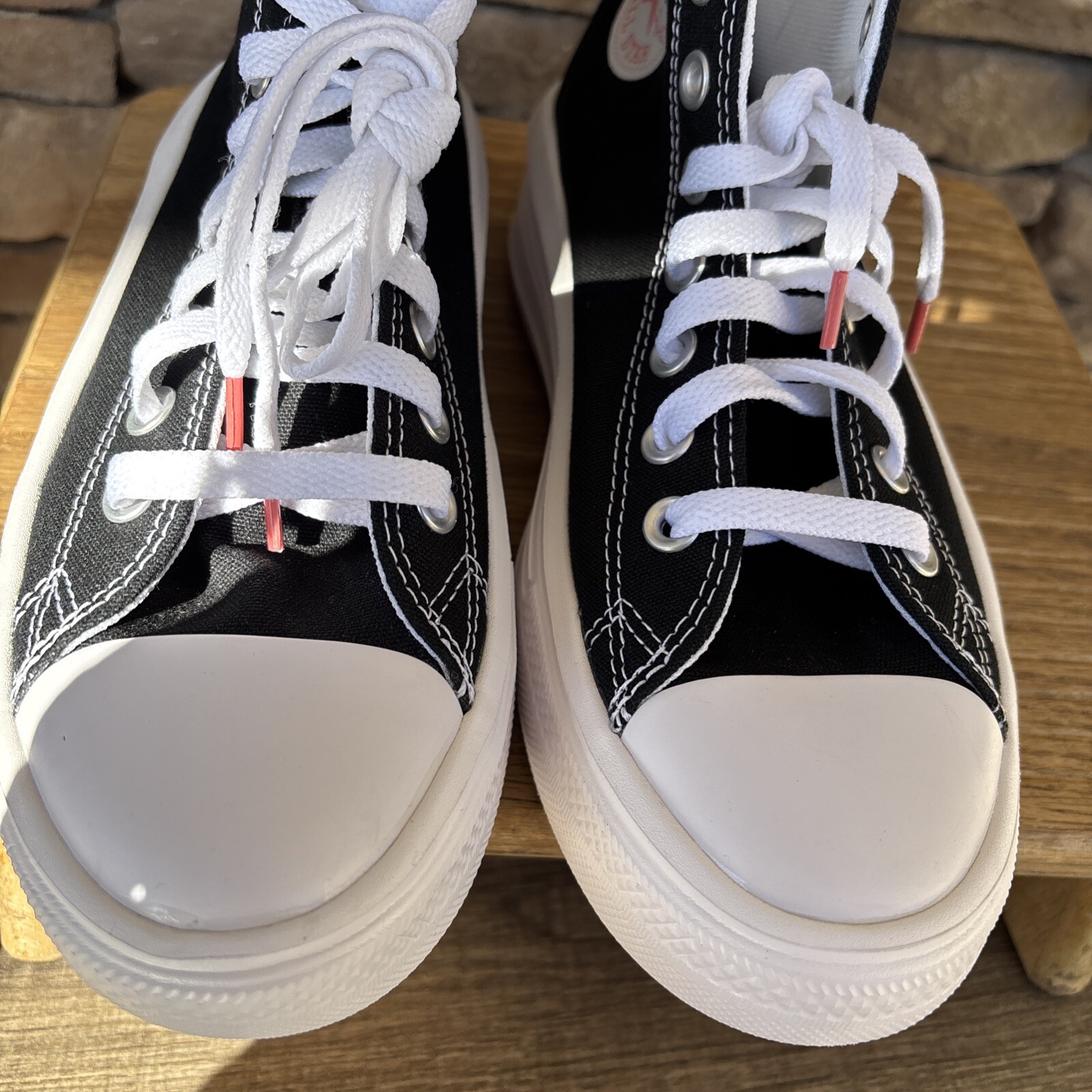 Converse Chuck Taylor All Star Move Platform in Black, White & Pink. Kids Size 6 thumbnail 6