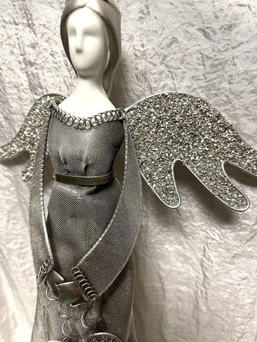 Stardust Angel Decor 17” Metal Mesh Porcelain By Regal Art & Gift - Picture 2 of 8