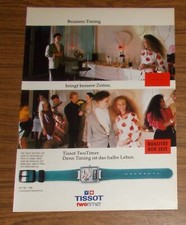 Seltene Werbung TISSOT TwoTimer - Denn Timing ist das halbe Leben #1 1988