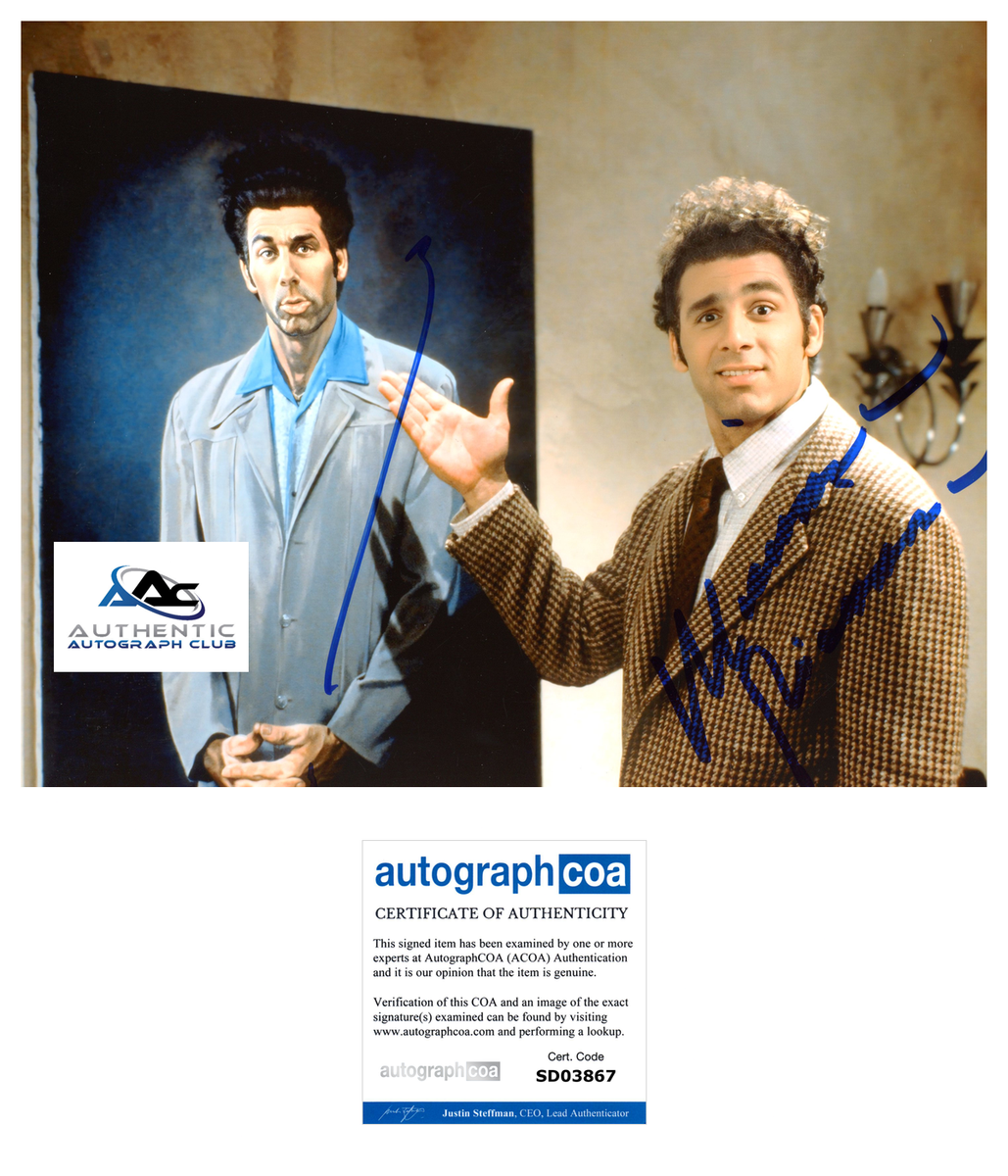 MICHAEL RICHARDS AUTOGRAPH SIGNED 8X10 PHOTO SEINFELD COSMO KRAMER