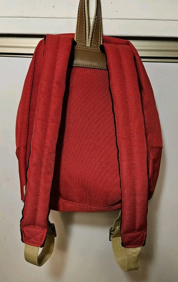 Mochila feminina vermelha minimalista Lancel ACF3 349$ RECICLADA ♻️ nylon super 💪 em excelente estado usado - Imagem 3 de 4