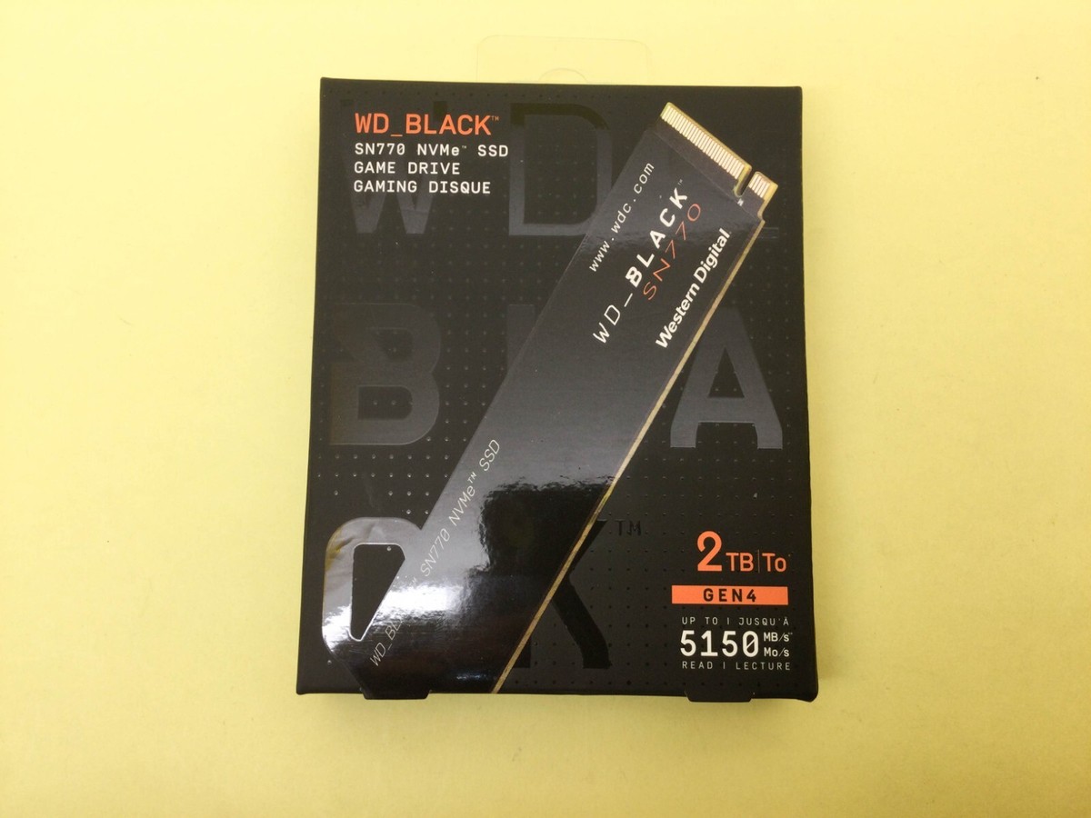 WD Black SN770 2TB PCIE4.0 NVMe M.2 2280 Internal SSD WDS200T3X0E 