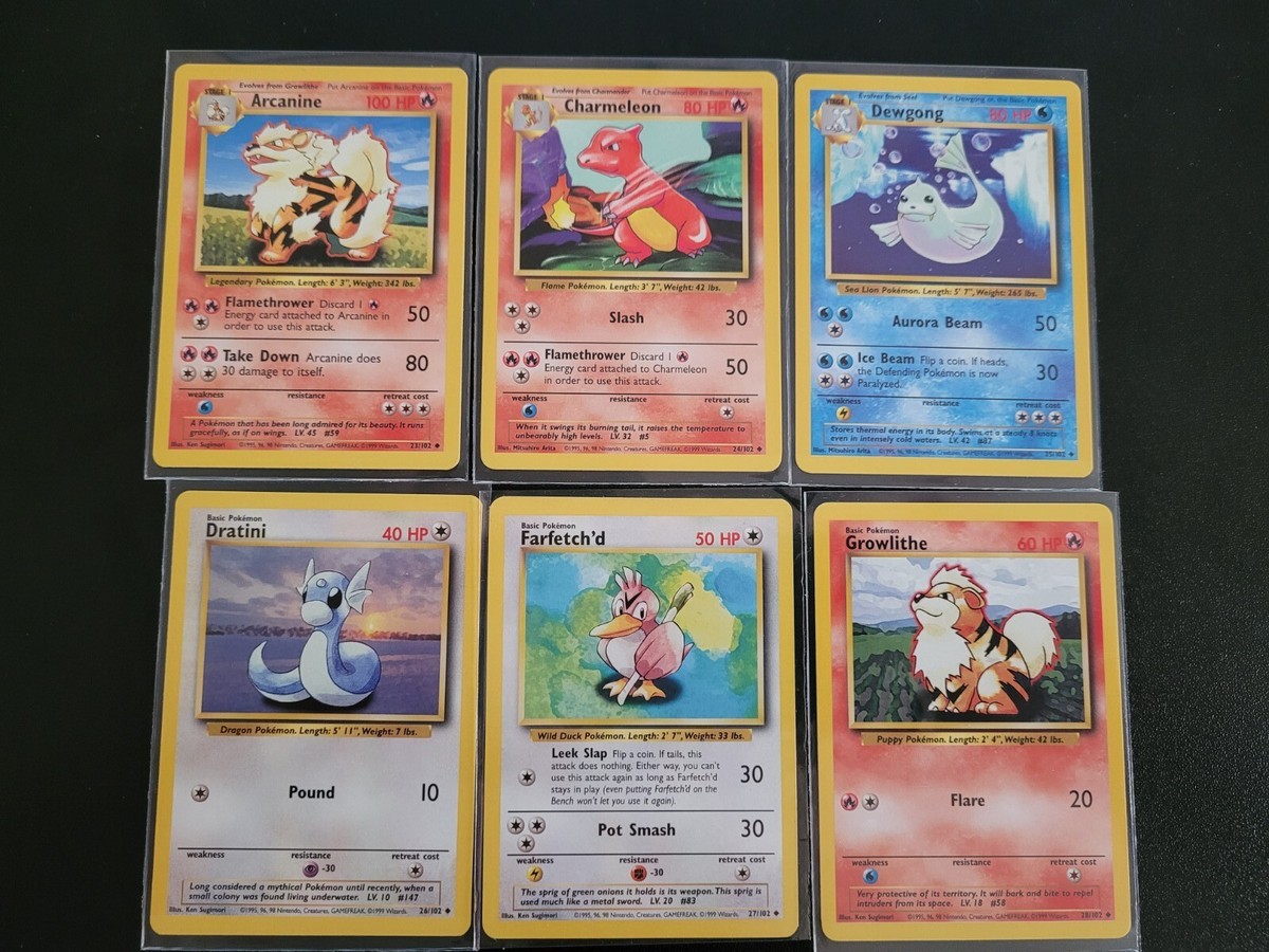 Near Complete Pokemon Card Base Set: Common And Uncommon Cards 23