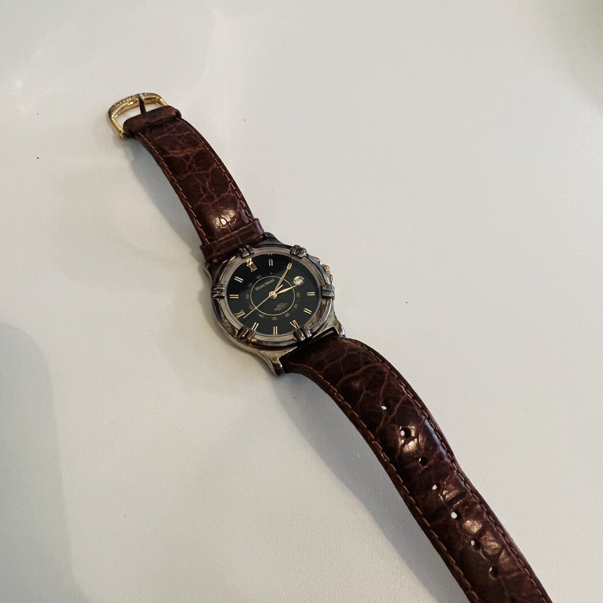 Hugo Maxx Eurodesign Water Shock Resistant 18k Gold Plated Wristwatch  48641