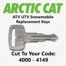 Arctic Cat Prowler Wildcat ATV Snowmobile Key Cut to Your Code 4000 - 4149