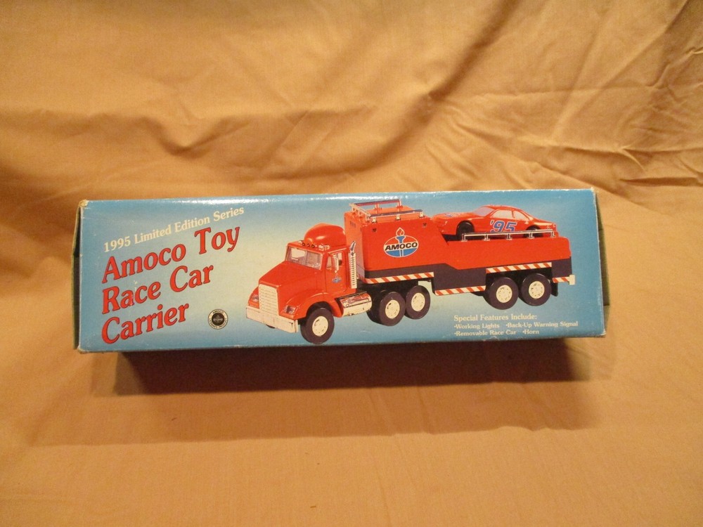 1995 Amoco Toy Race Car Carrier 2nd in a Limited Edition Series battery operated
