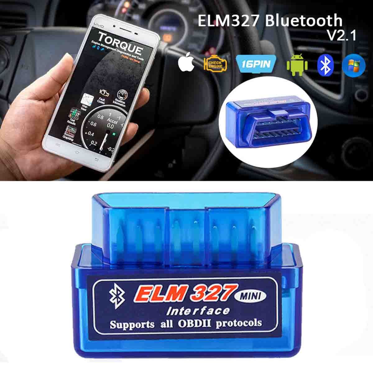 OBD2 Car Bluetooth Scanner Code Reader OBDII Read Tool For iPhone、Android、Window-image
