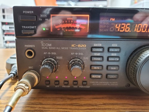 ICOM IC-820 144MHz/430MHz Dual Band All Mode Transceiver Ham Radio Vintage Japan - Photo 10/12