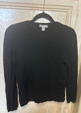 Charter Club Womens Black 100 2-ply Cashmere Long Sleeve Sweater Pullover M
