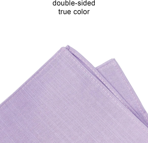 Solid Pocket Square for Men, Cotton and Linen Blend - Picture 2 of 12