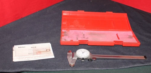 Vintage Mitutoyo 505-637-50 Dial Caliper, 0-6" 0-150mm Range, .001" AO4069050