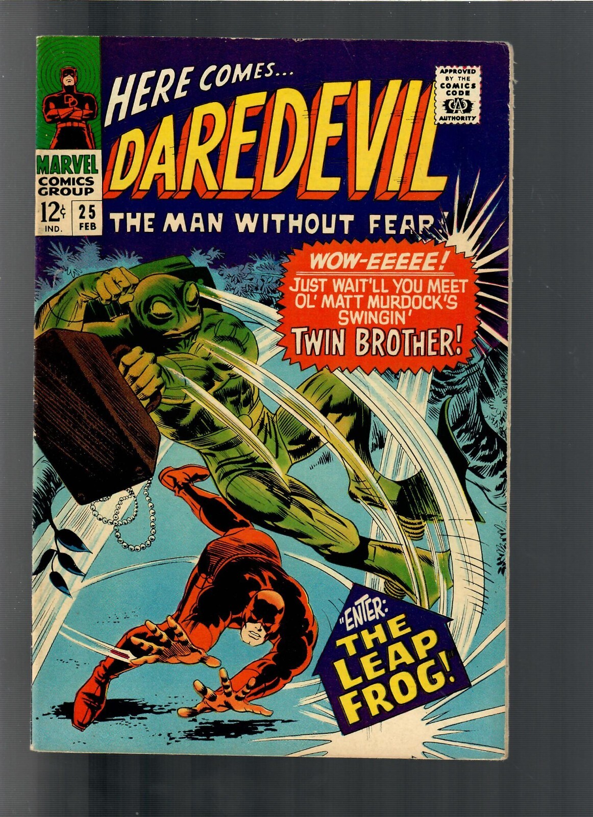 DAREDEVIL 25 FVF 7.0  1ST MIKE MURDOCK  1ST LEAPFROG GLOSSY SHIPS SECURELY