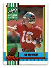Joe Montana 1990 Topps Record Breaker #1 HOF San Francisco 49ers NM-MINT