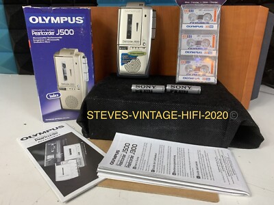 Olympus Pearlcorder J500 Microcassette Recorder + NEW