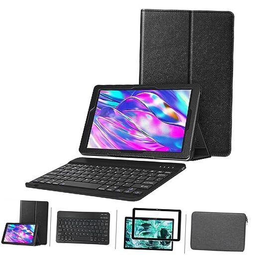 (4 in 1) Onn 10.4 inch Tablet Pro Keyboard Case and Screen Protector, Screen