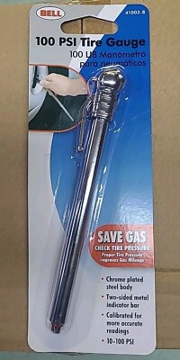 Bell Pencil Tire Air Pressure gauge With 10-100 Psi Max Car Auto Truck Bike Tool