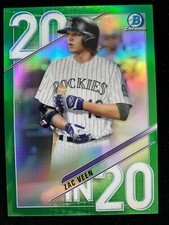 2020 Bowman Chrome 20 in 20 ZAC VEEN Rookie Insert GREEN REFRACTOR #25/99 RC SP