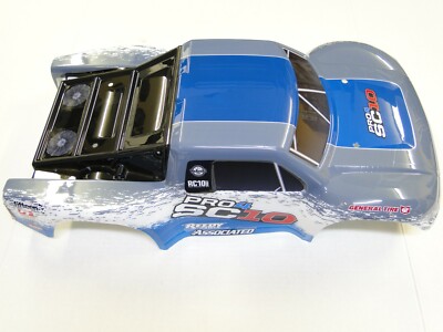 NEW ASSOCIATED Body Painted TEAM RACING Blue White Gray PRO4 SC10 AW4B