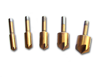 5-teiliges Kegelsenker-Bit-Set - titanbeschichtet