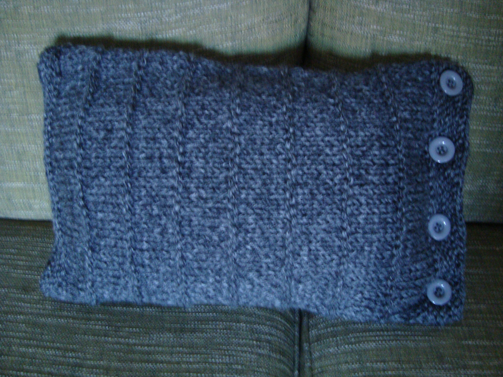 Hand Knitted oblong cushion cover in marl wool 6 different colours eBay