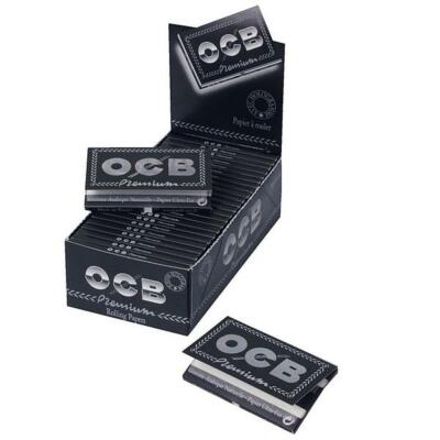 OCB Black Premium Booklet, Cigarette Paper Short No4, 25x100Bl Pg.