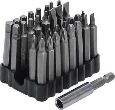 BGS Technic Sicherheitsbit Set 33-teilig. 1/4 Zoll Antrieb 6,3 mm PS Werkzeug Stahl 50 mm GS TÜV
