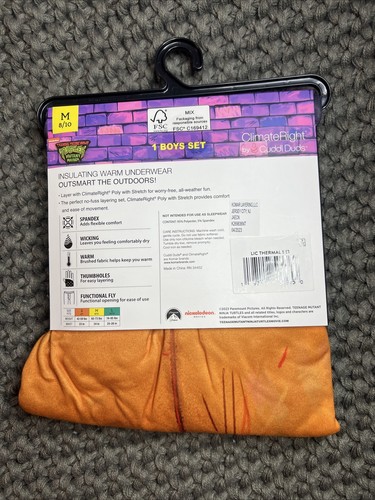 NEW ClimateRight by Cuddl Duds TMNT Boy Thermal Underwear Set (Size M 8/10) - Picture 3 of 5