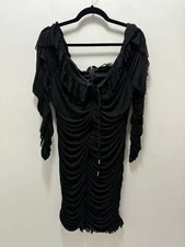 Fashion To Figure FTF Sheer Ruched Long Sleeve Mini Dress Size 2x