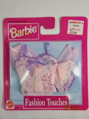 Vtg Fashion Touches Mattel Barbie 1997 Pink Purple Lace Nip Garments Underwear