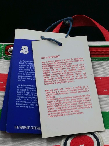 ZAINO INVICTA TEMPO Libero Jolly 3 Italia Flag Scuola Cartella Bag Italy RARE - Imagen 5 de 5