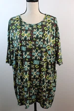 NWT LuLaRoe Irma Green Aztec Southwestern Design Sz XL Lularoe Irma