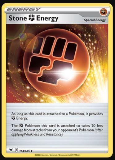 Stone Fighting Energy - 164/185 - Uncommon - Heavily Played