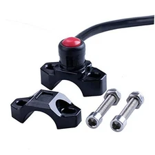 CNC Universal Motorcycle Engine Stop Start Kill Switch Button with Mounting 