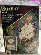Bucilla 1996 Jeweled Calendars Wreath Of Butterflies 83188