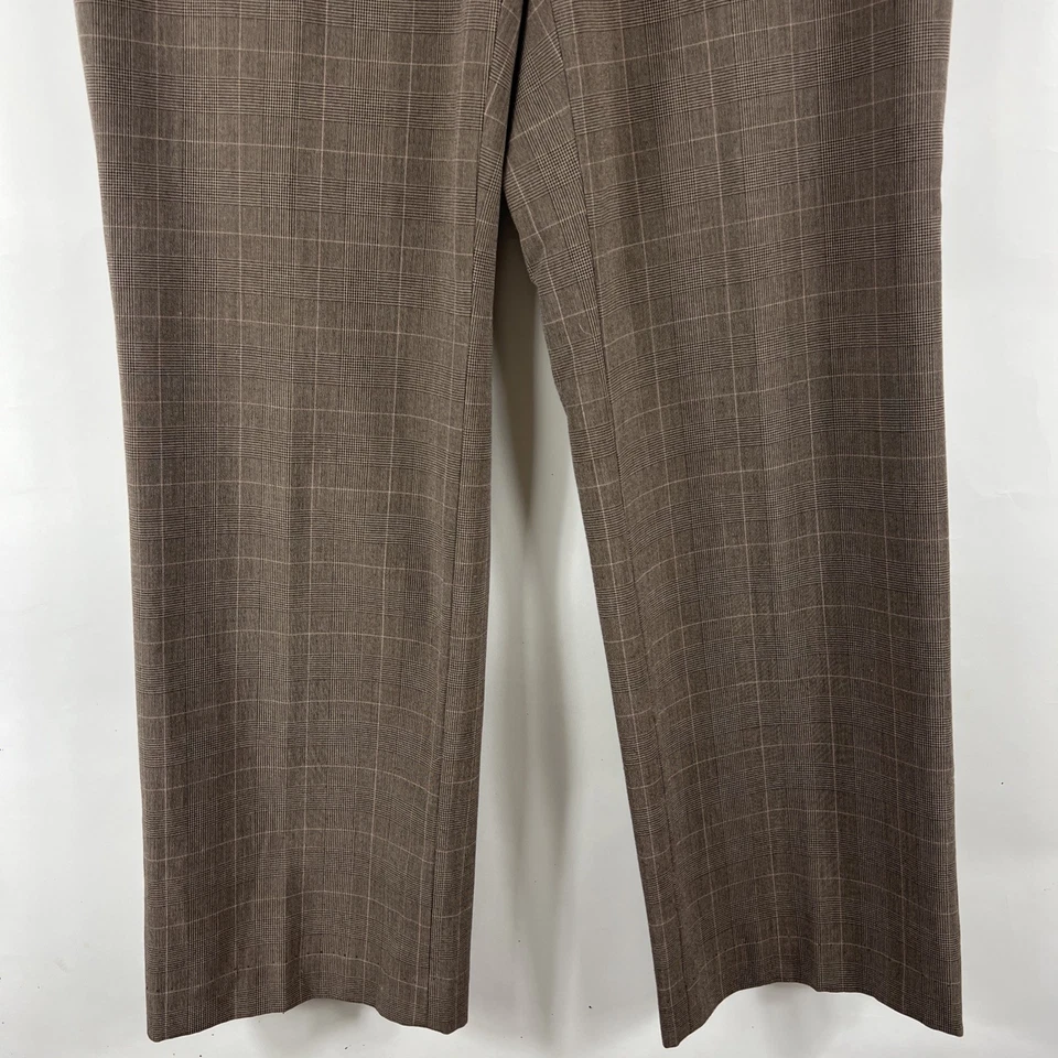 Style&Co. Pantalones de vestir para mujer Petite 10P rectos a cuadros elásticos ligeros Foto 3 de 4