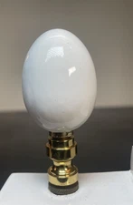 Porcelain Finials Beautiful Gray Oval Lamp Shade Topper Finial Fan Pull New