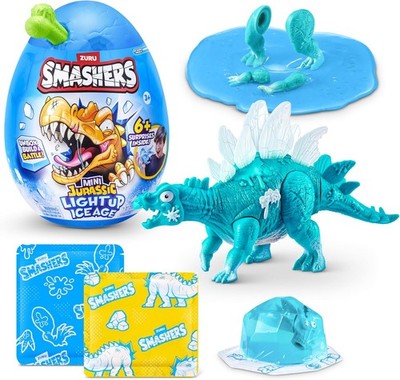 ZURU Smashers Mini Jurassic Light Up Ice Age Spinosaurus Dinosaurier Spielzeug mit Überraschung