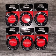 6 PACK Master Lock 5/16 in. D X 48 in. L Vinyl Coated Steel Locking Cable