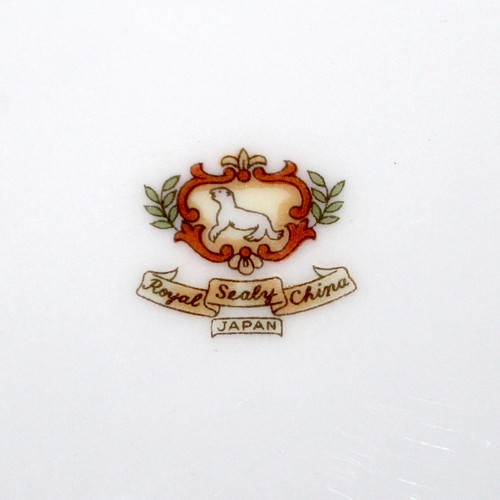 Royal Sealy X Shape dish saucer pink gold porcelain primrose floral vintage - Picture 8 of 8