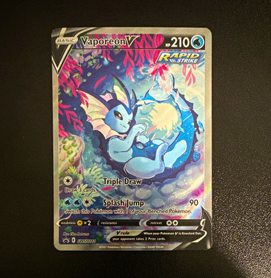 Pokemon TCG Vaporeon V SWSH181 Sword & Shield Promo Holo Rapid Strike