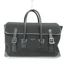 Gucci Leather Black Boston Bag Briefcase Men Women Very Good 47in W