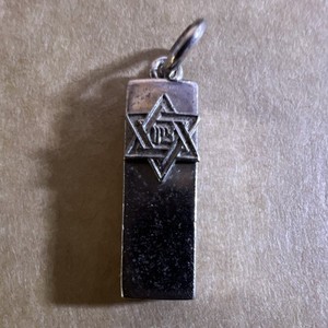 VTG Sterling THEAD 925Silver Star Mezuza Prayer Jewish Charm/Pendant 1.74g/1”