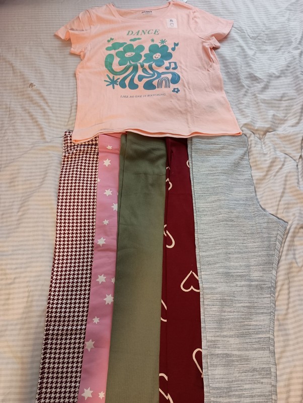 NWT Girls Clothing Lot of 6 Spring/Summer  XL 14/16 Old Navy Leggings, T-shirt 