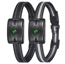 2 Pack Rechargeable Dog Bark Collar, Anti Barking Collar with 5 Sensitivity
