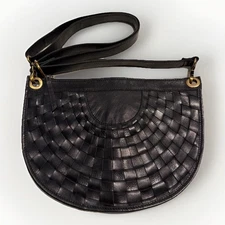 Cut N Paste Black Moon Bag Woven Leather Handbag Los Angeles CNP