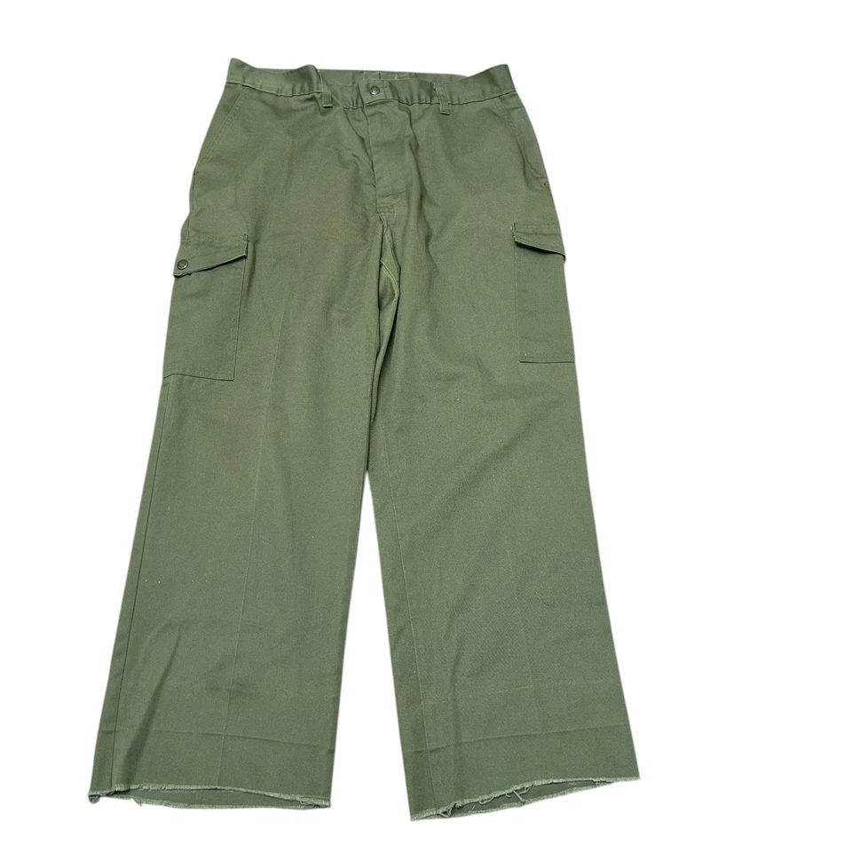 VTG Boy Scouts Pants Mens FITS 34x28 BSA Uniform Cargo Utility Waist Union - Image 3 of 4