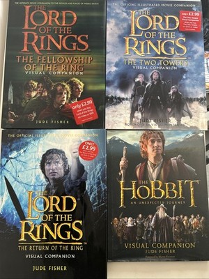 LOTR Visual Companion Set Lord of the Rings The Hobbit Complete 4 Hardback Books